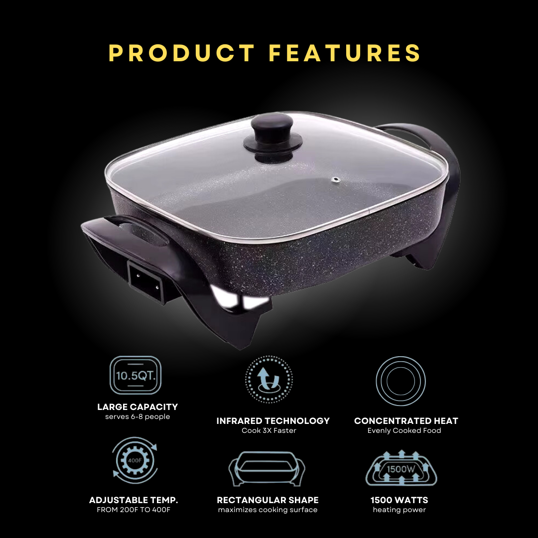 InfraChef™ Infrared Korean Pan WITH 12 pieces of Plate Set FREEBIES