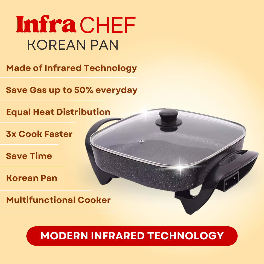 InfraChef™ Infrared Korean Pan WITH 12 pieces of Plate Set FREEBIES
