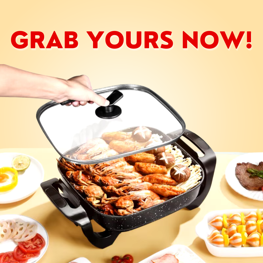 InfraChef™ Infrared Korean Pan WITH 12 pieces of Plate Set FREEBIES