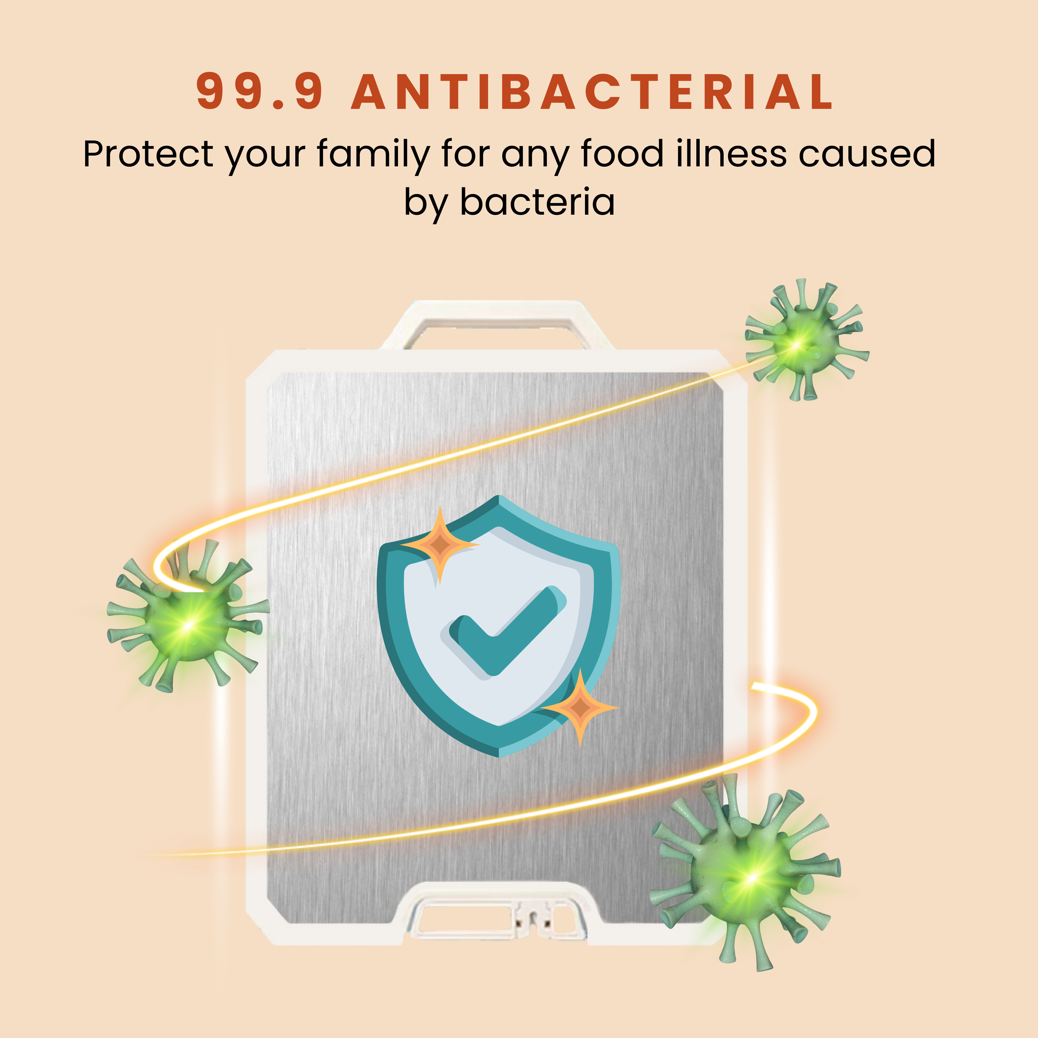 FlexiCut™ Antibacterial Stainless Steel Chopping Board