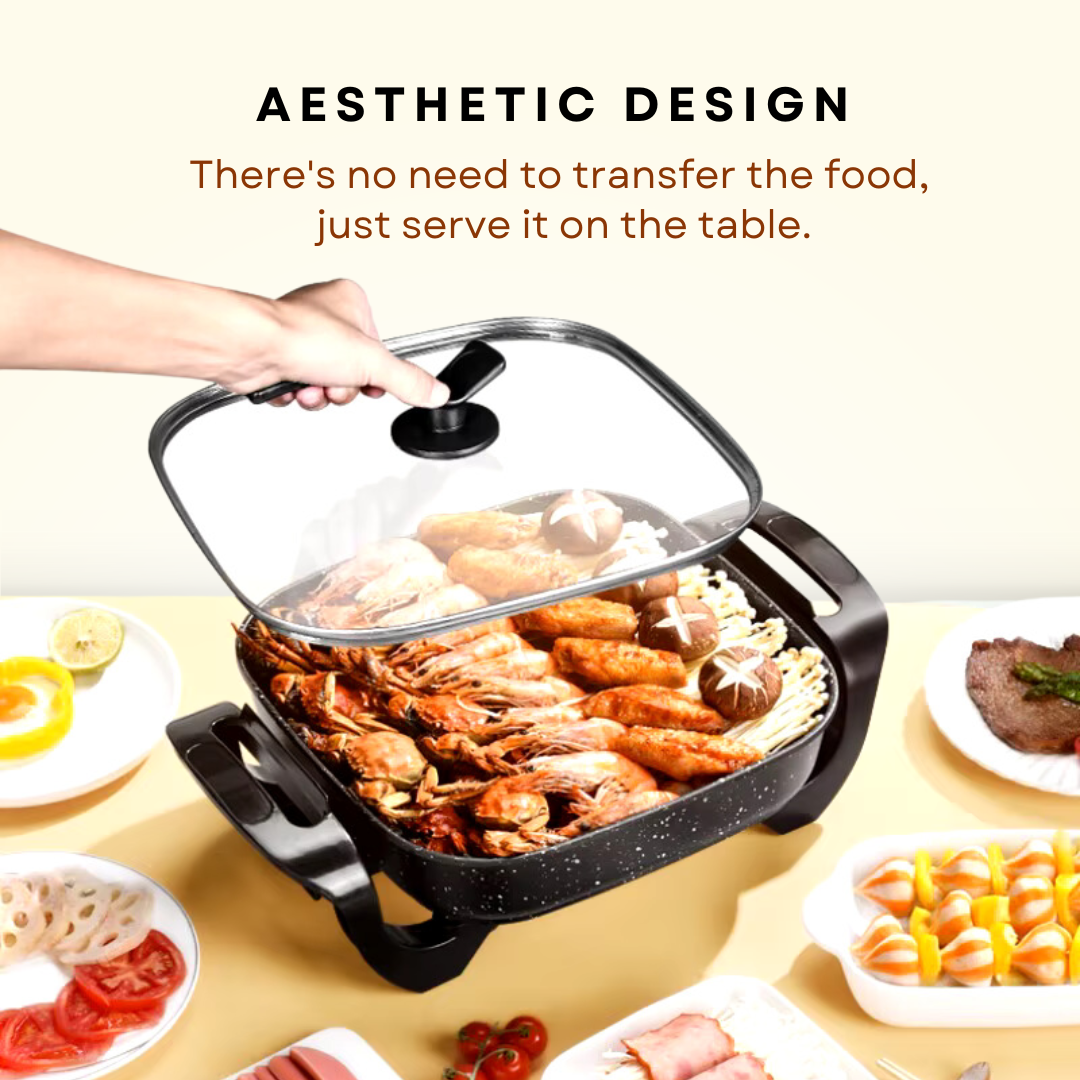 InfraChef™ Infrared Korean Pan WITH 12 pieces of Plate Set FREEBIES